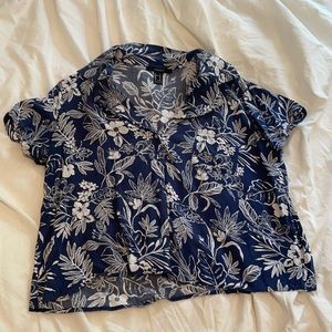 Retro Hawaiian Cropped Shirt